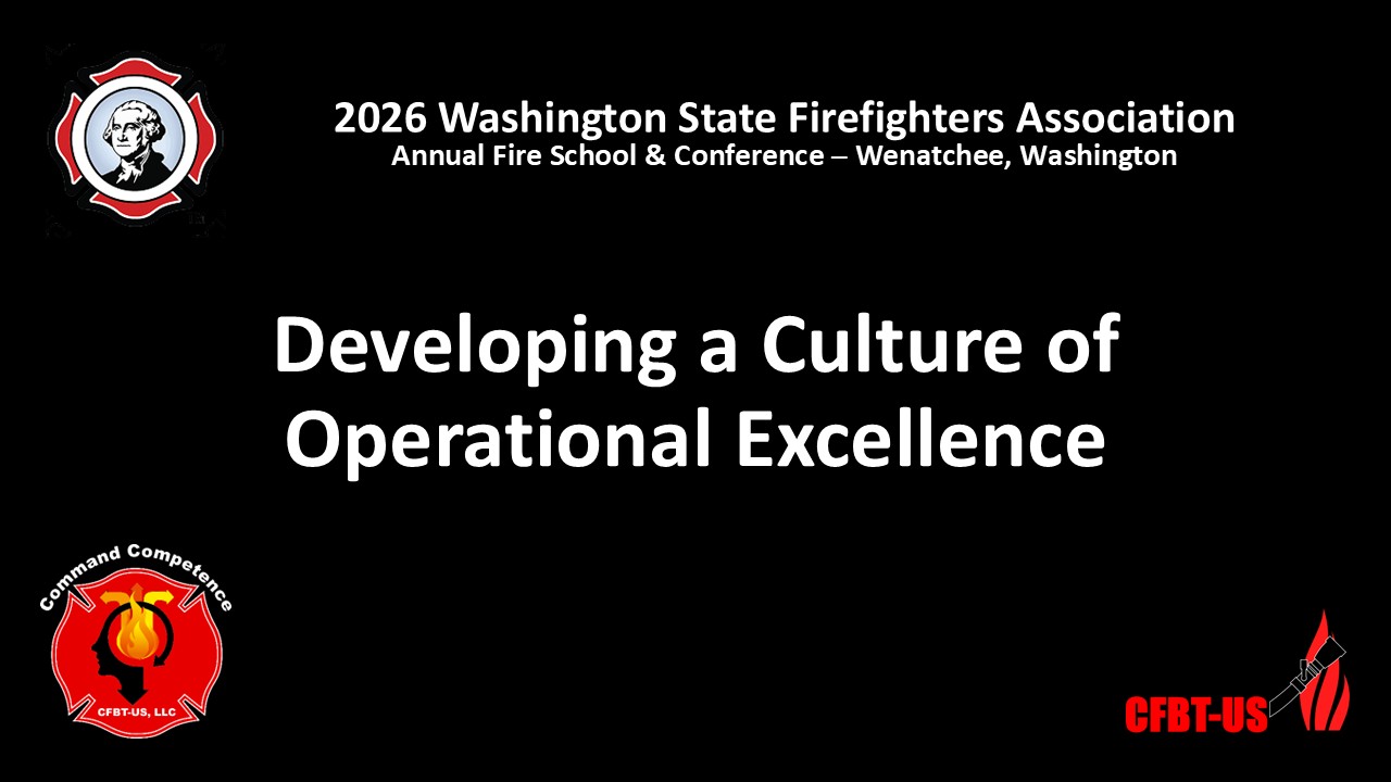 Fire service operational excellence WSFA presentation
