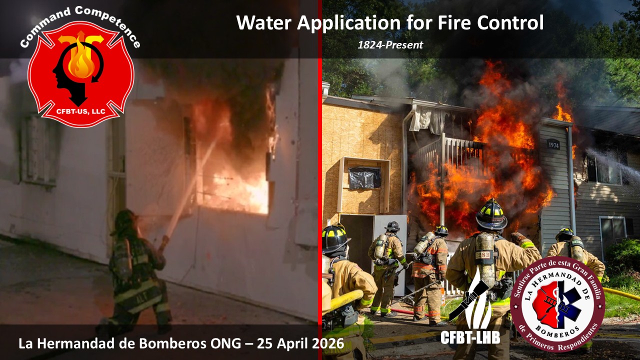 Water Application for Fire Control Presentation Title Slide.