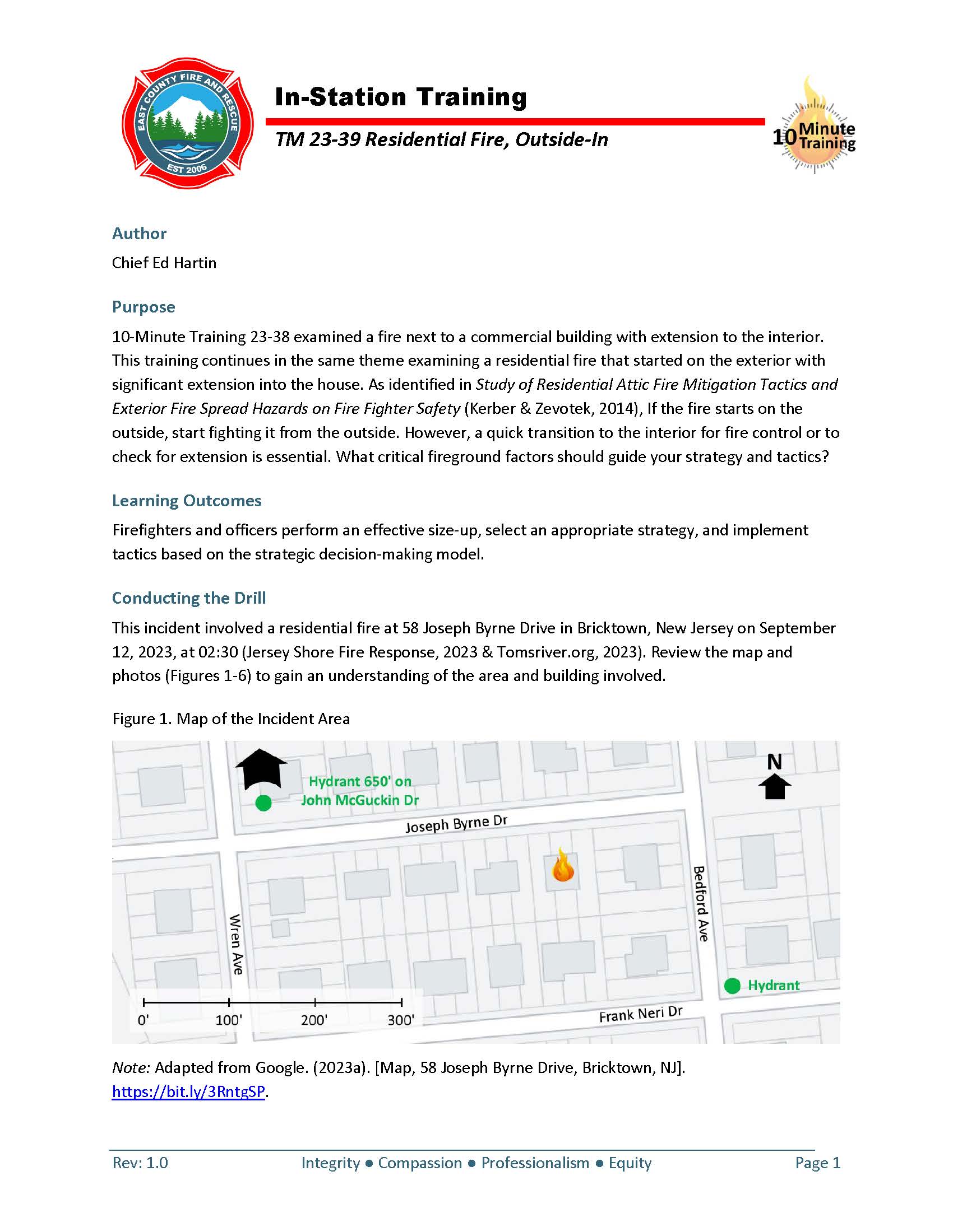 23-39 Residential Fire, Outside-In - 10-Minute Training Tactical ...