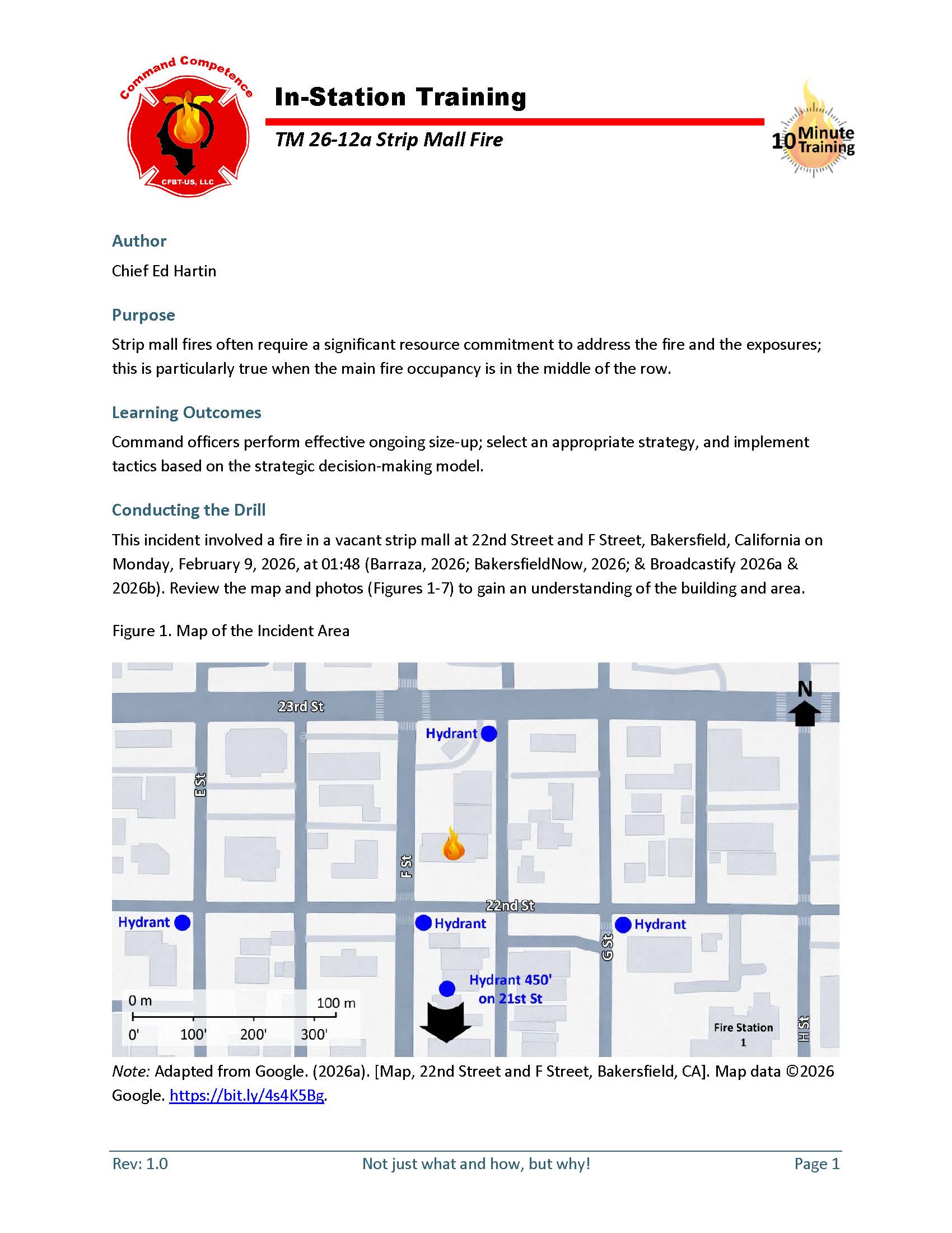Page 1 of 10-Minute Training 26-12a Strip Mall Tactical Decision Game,