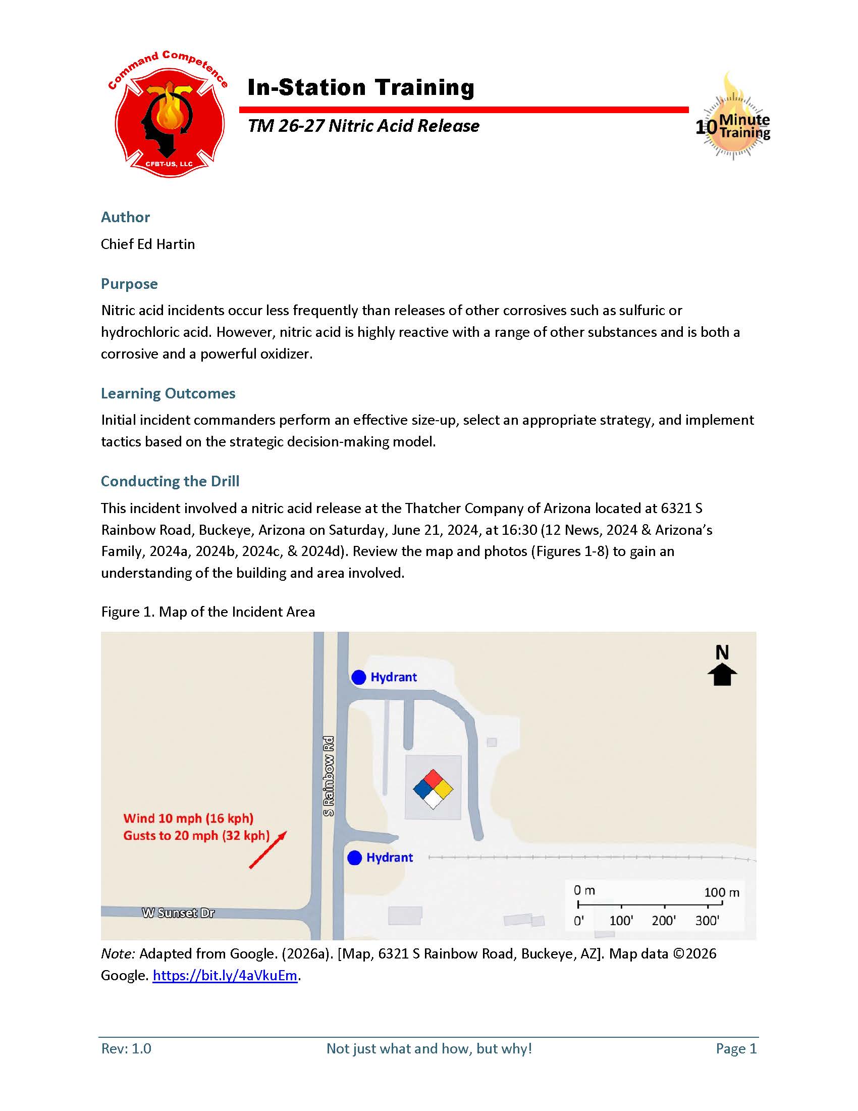 10-Minute Training 26-27 Hazmat Tactical Decision Game (TDG)