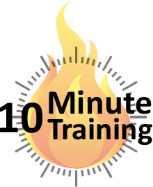 10-Minute Training tactical decision game flame graphic